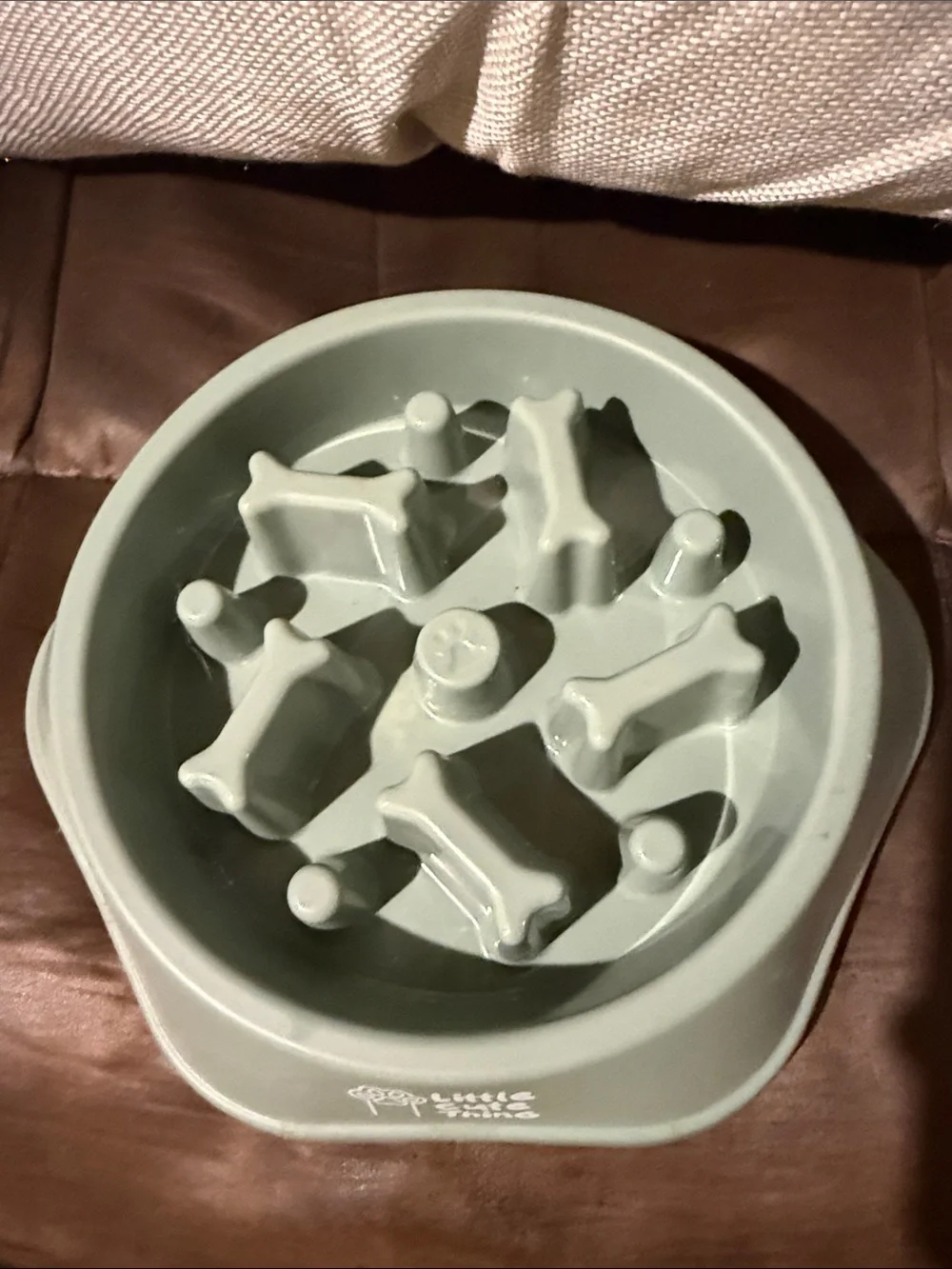 Little Cute Thing Slow Feeder Pet Bowl in Sage Green